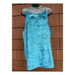 NWT Cable n Gauge teal paisley draped tank small